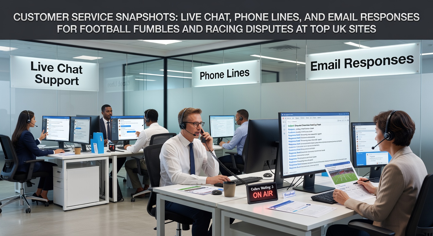 Operators at a UK betting site dashboard managing live customer queries on football bets and racing outcomes