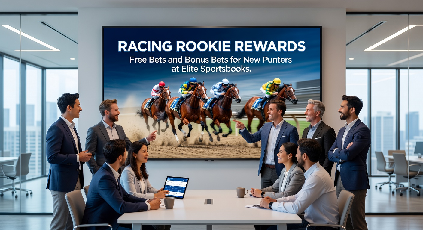 Close-up of a betting slip marked with free bet wins on a horse racing card, highlighting rewards in action amid odds boards