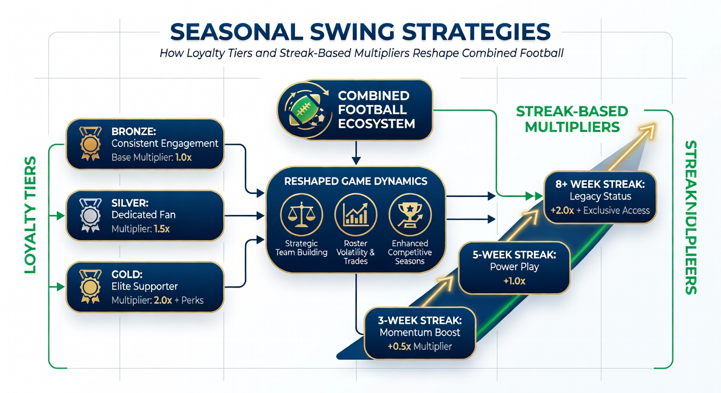Horse racing turf and football stadium scenes side by side showing seasonal overlap