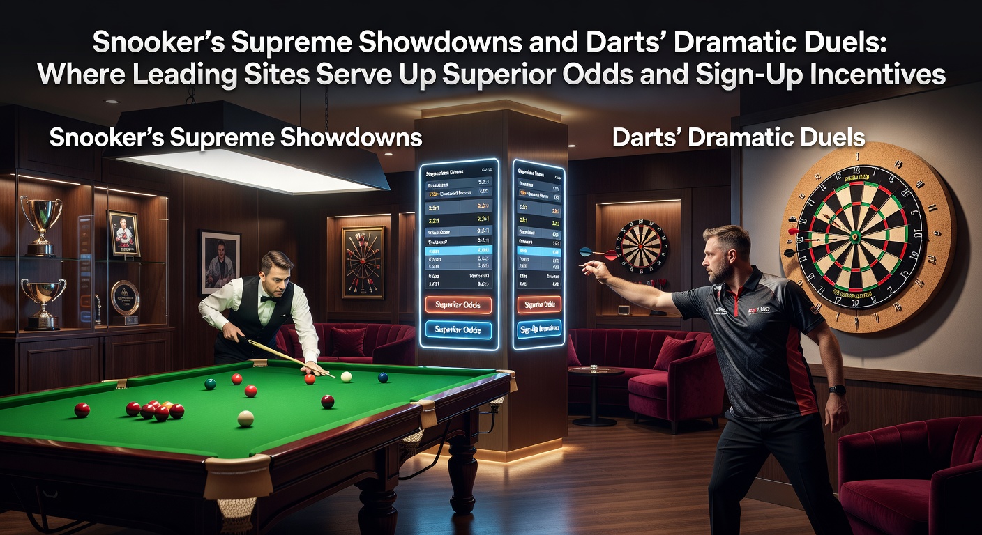 Vibrant scene from a snooker match with players locked in intense focus amid colorful table lights and cheering crowd